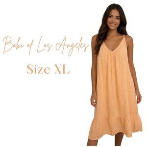 Bobi of Los Angeles Peach 100% Cotton Gauze Sundress